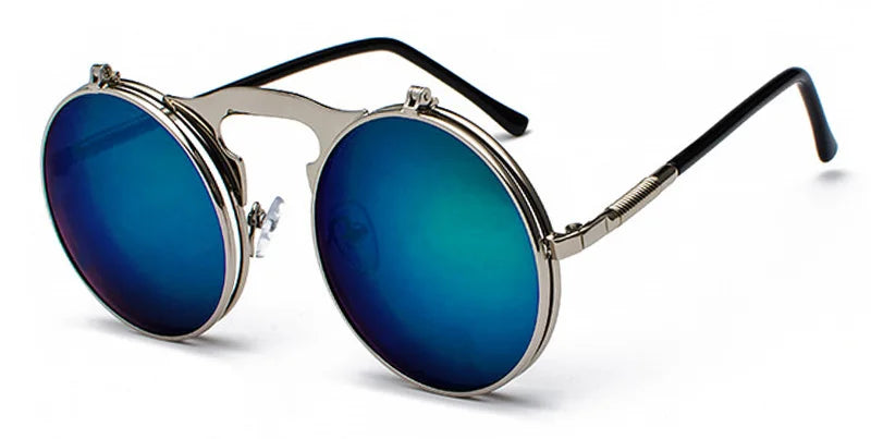 Faltbare Steampunk Rundsonnenbrille – UV400