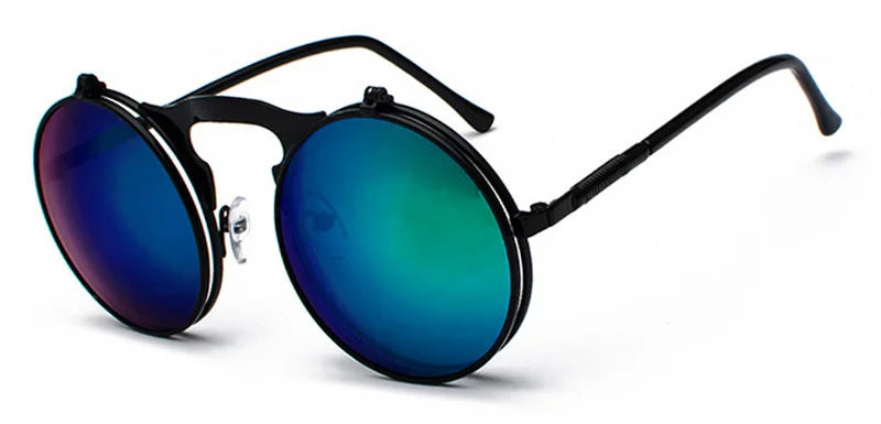 Faltbare Steampunk Rundsonnenbrille – UV400