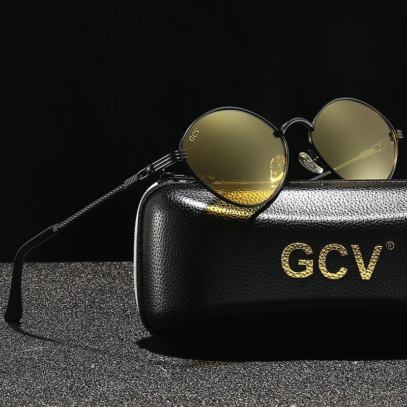 Ovale Sonnenbrille mit Metallrahmen – Polarisiert & UV400