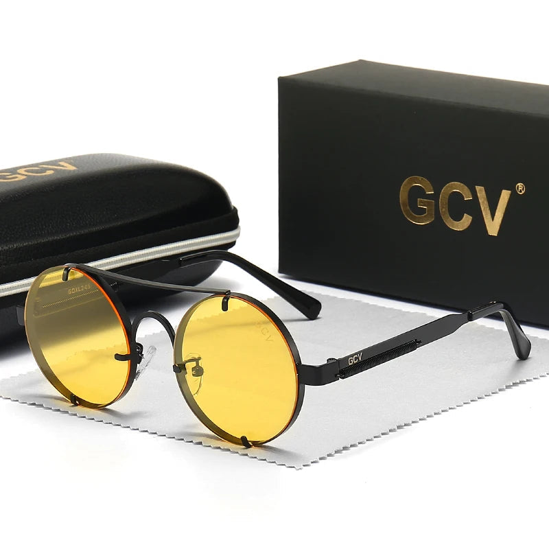 Steampunk-Sonnenbrille aus Metall – Polarisiert & UV400