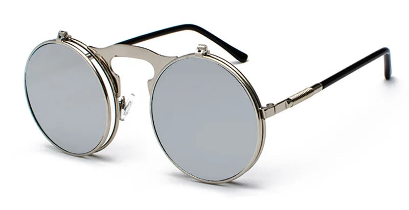 Faltbare Steampunk Rundsonnenbrille – UV400
