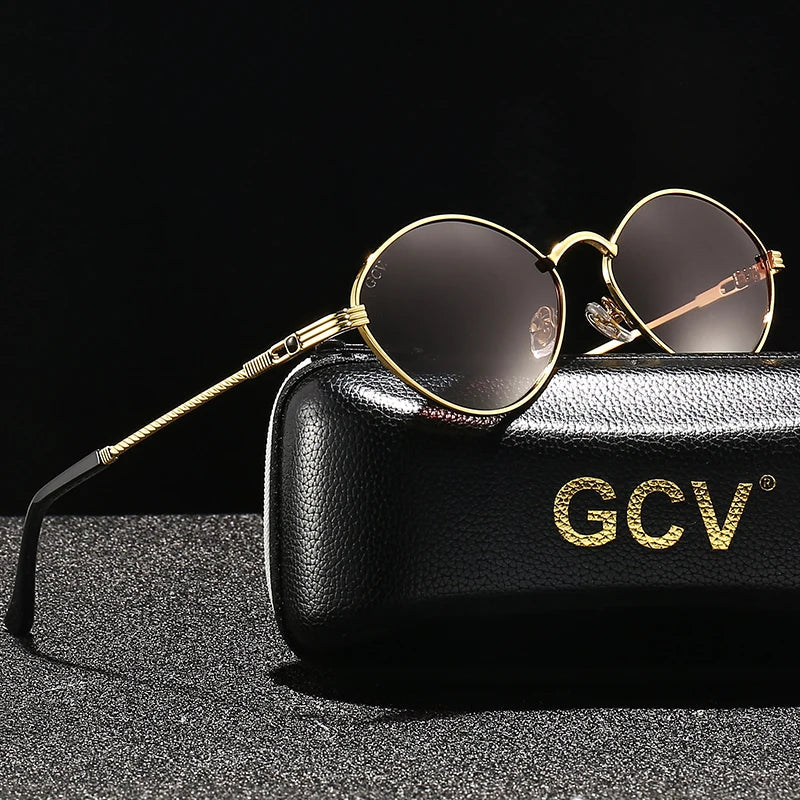 Ovale Sonnenbrille mit Metallrahmen – Polarisiert & UV400
