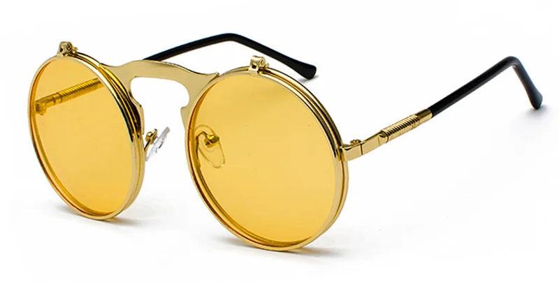 Faltbare Steampunk Rundsonnenbrille – UV400