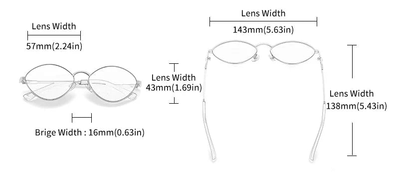 Ovale Sonnenbrille mit Metallrahmen – Polarisiert & UV400