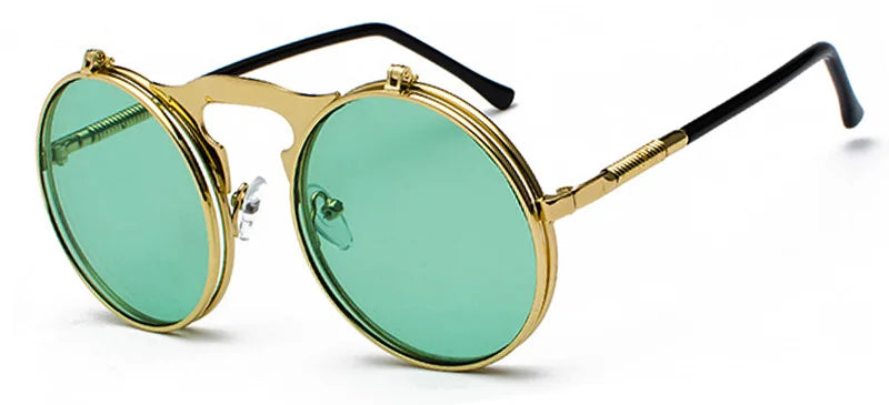 Faltbare Steampunk Rundsonnenbrille – UV400