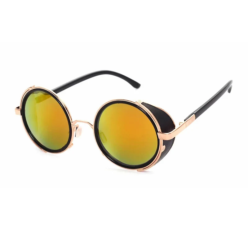 Runde Sonnenbrille aus Metall – UV400