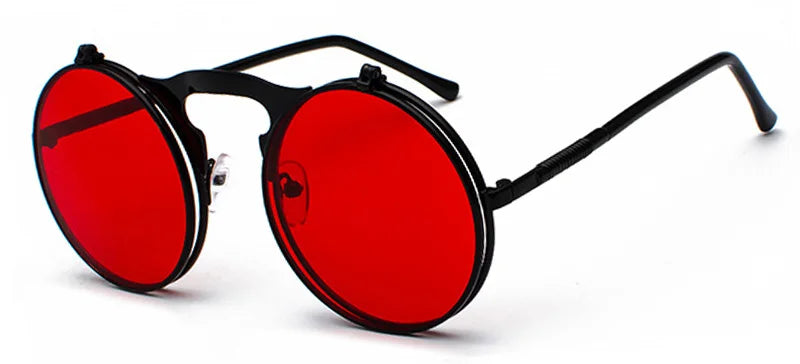 Faltbare Steampunk Rundsonnenbrille – UV400