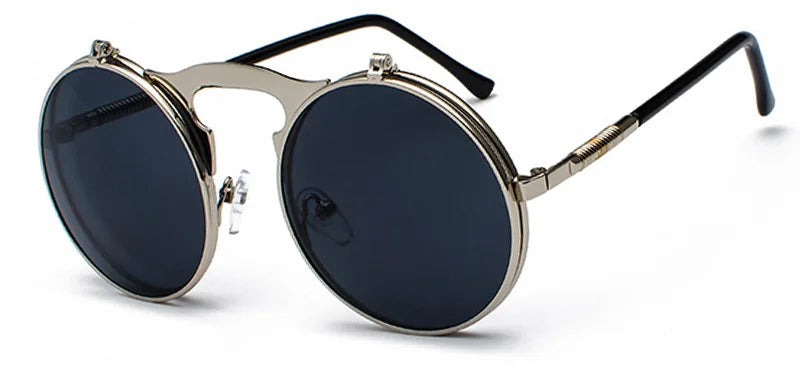 Faltbare Steampunk Rundsonnenbrille – UV400