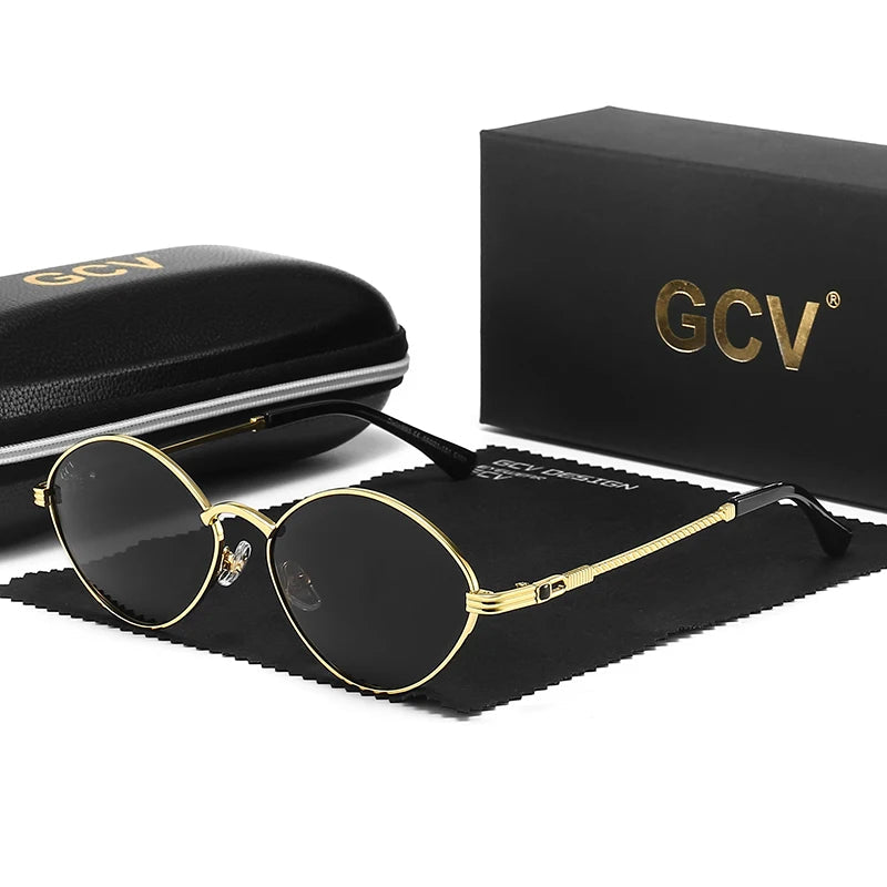 Ovale Sonnenbrille mit Metallrahmen – Polarisiert & UV400