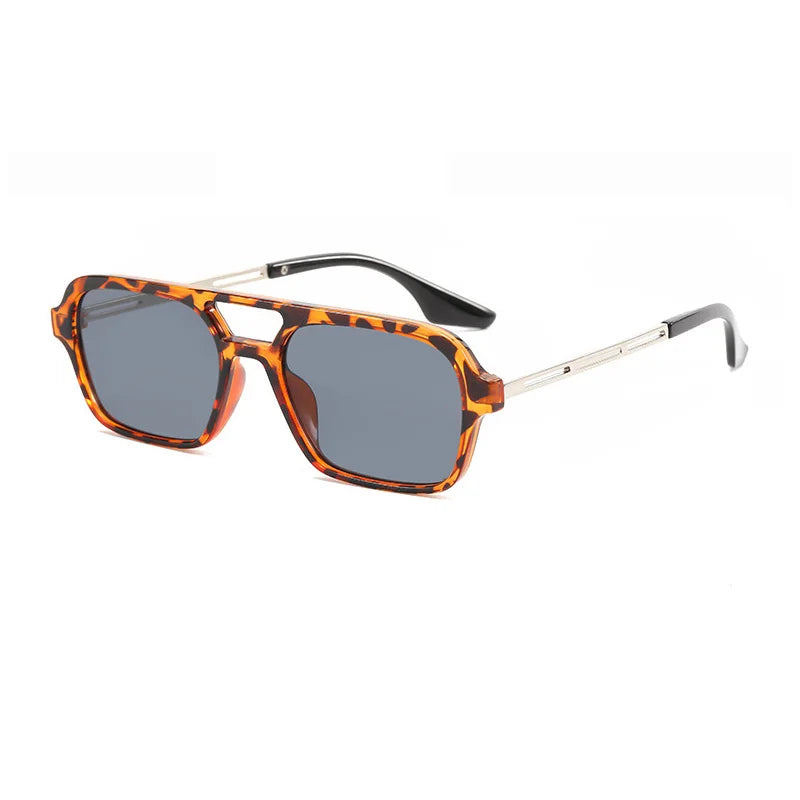 Quadratische Sonnenbrille mit Doppelsteg – UV400