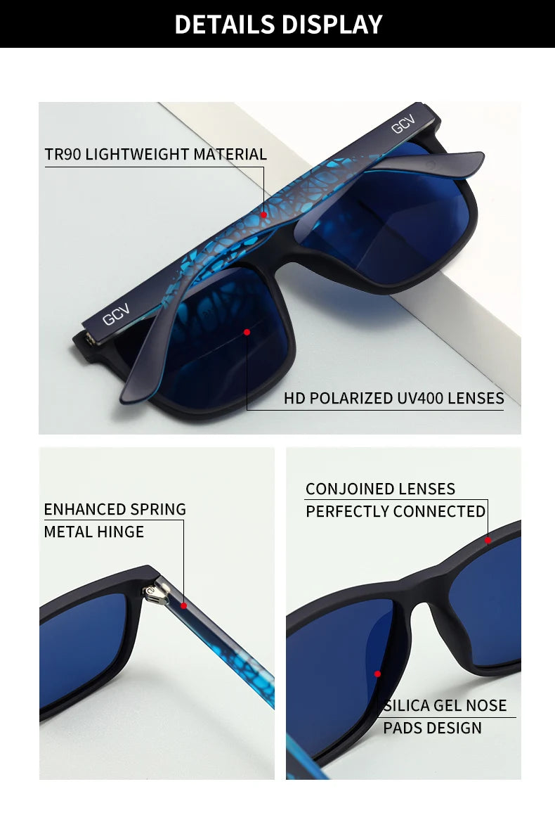 Leichte Square Sonnenbrille - UV400 & polarisiert