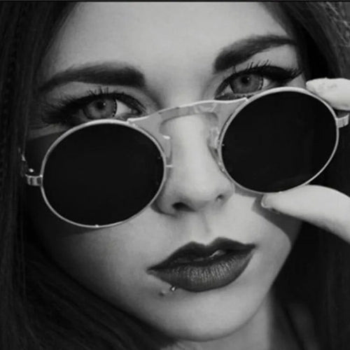 Faltbare Steampunk Rundsonnenbrille – UV400