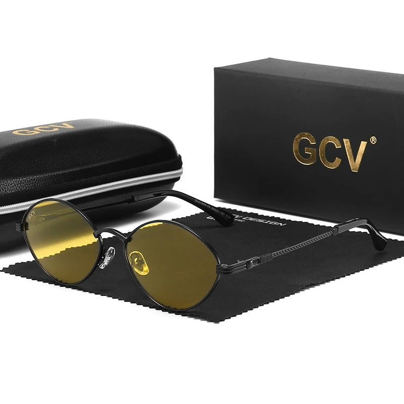 Ovale Sonnenbrille mit Metallrahmen – Polarisiert & UV400