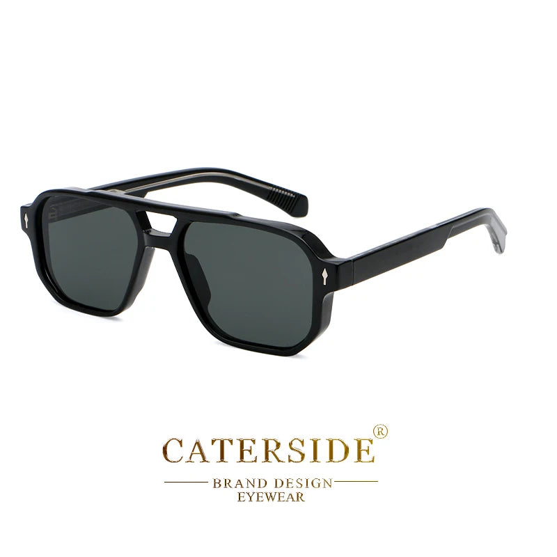 Retro-Sonnenbrille mit Doppelsteg – UV400