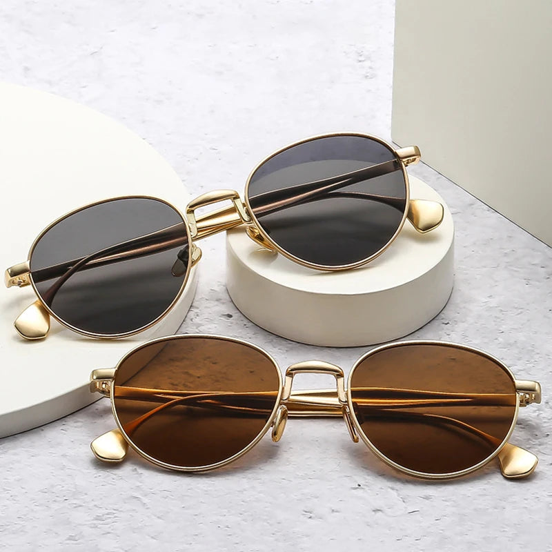 Retro Runde Metall-Sonnenbrille – UV400