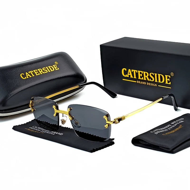 Rahmenlose Metall-Sonnenbrille – UV400