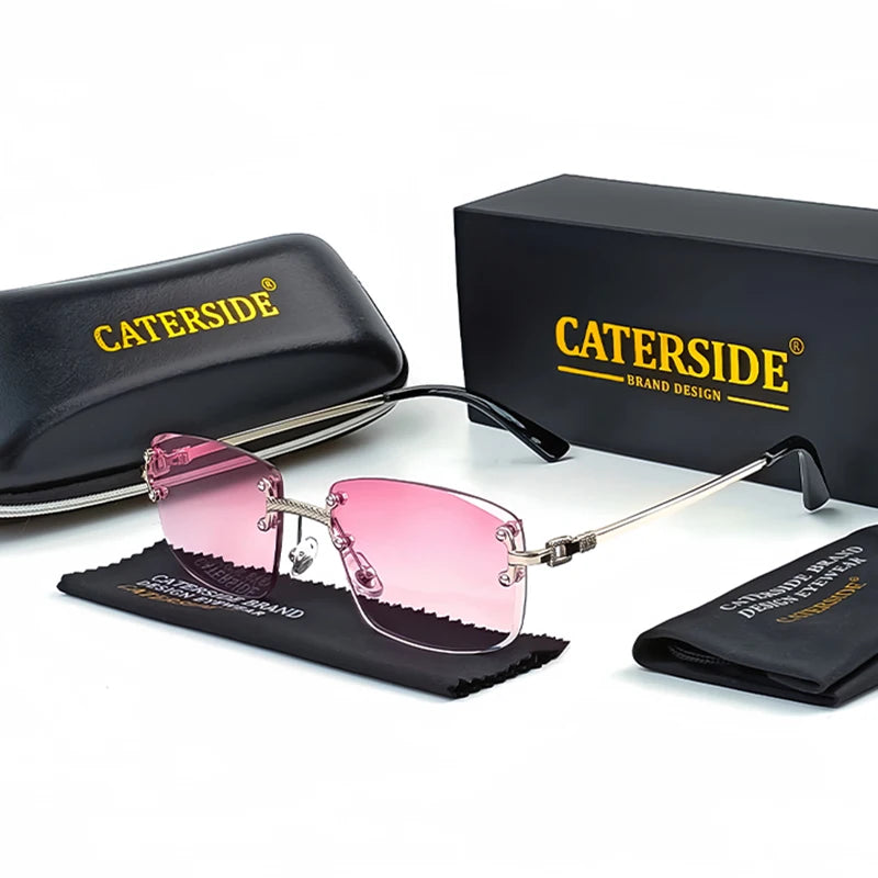 Rahmenlose Metall-Sonnenbrille – UV400