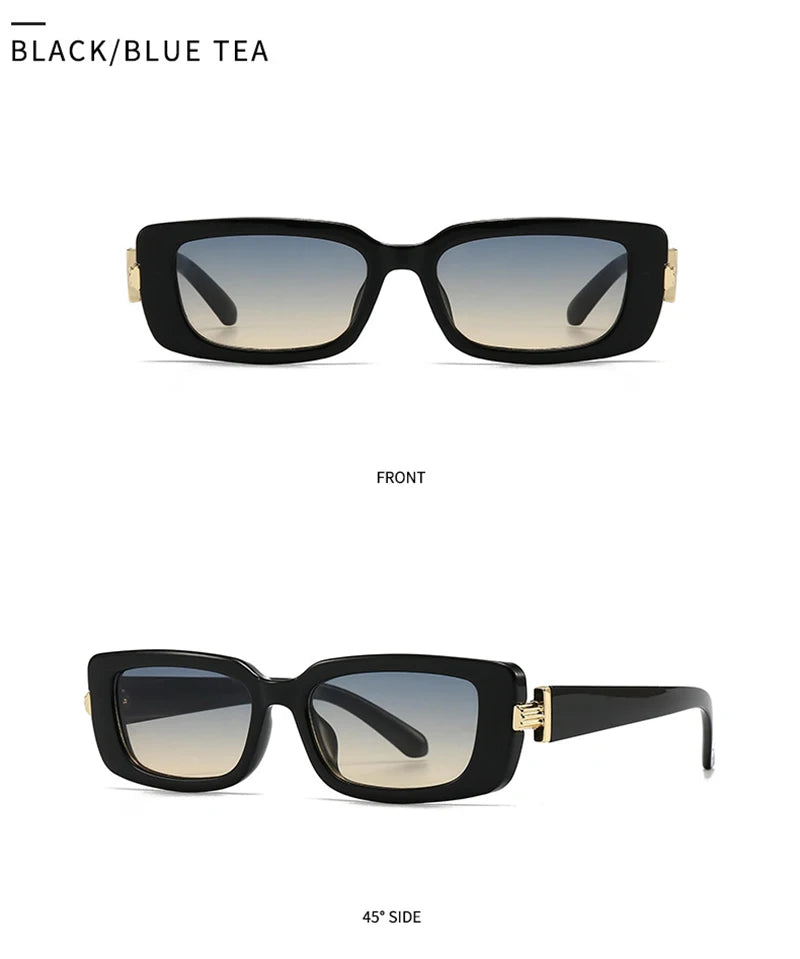 Retro Rechteck-Sonnenbrille - UV400