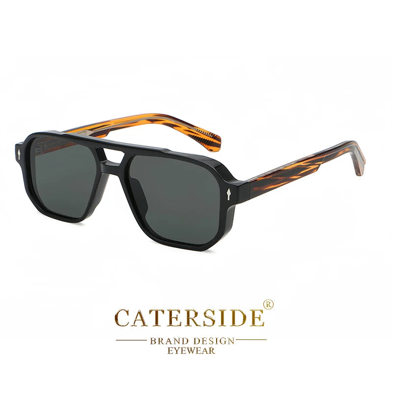 Retro-Sonnenbrille mit Doppelsteg – UV400