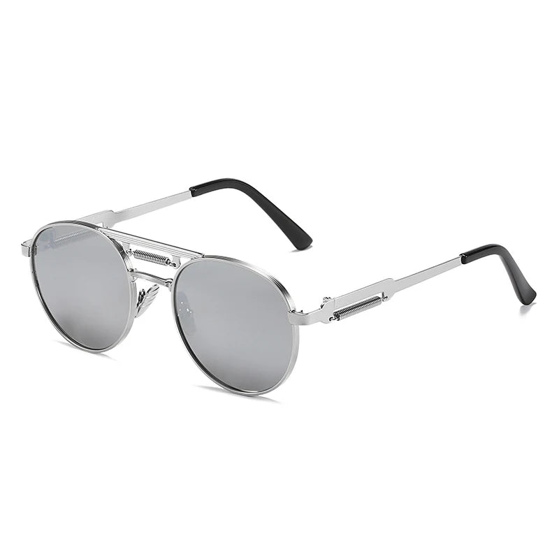Round Metall-Sonnenbrille – UV400
