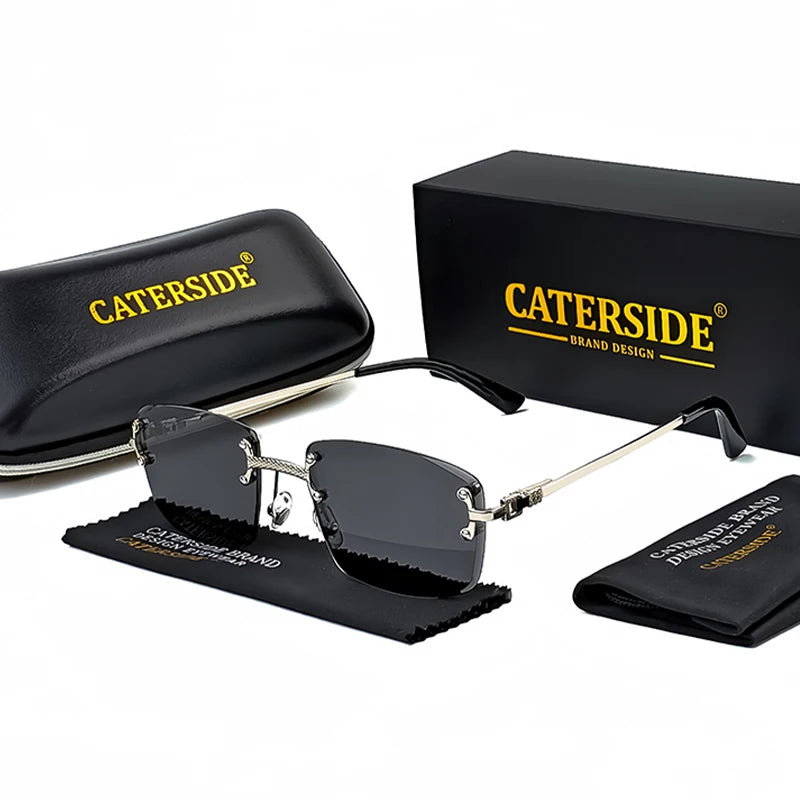 Rahmenlose Metall-Sonnenbrille – UV400