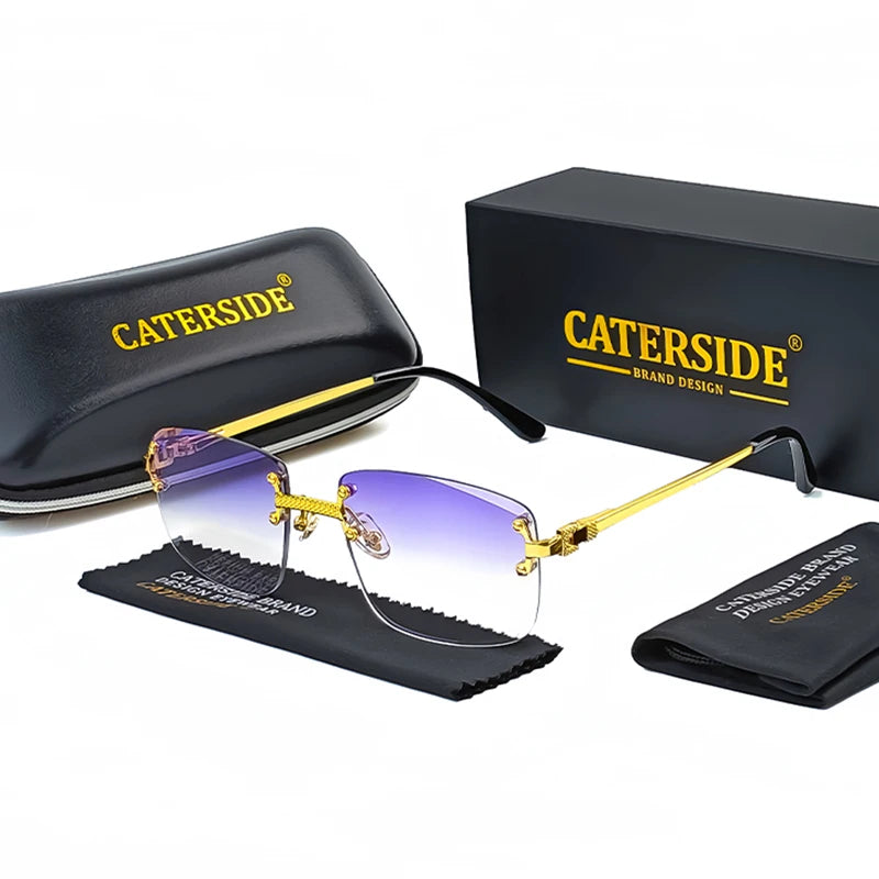 Rahmenlose Metall-Sonnenbrille – UV400