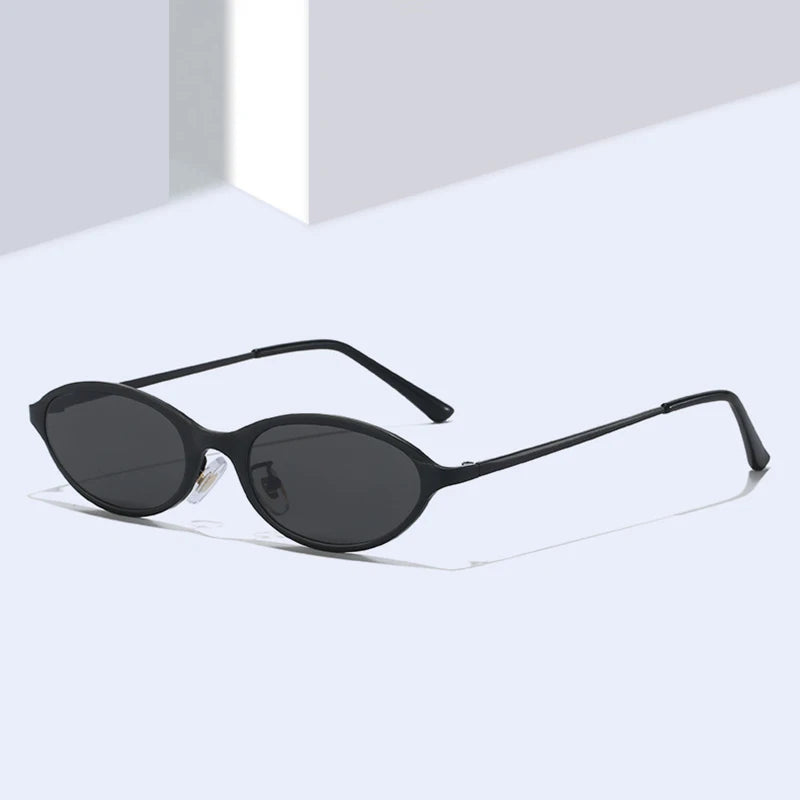 Ovale Metall-Sonnenbrille – UV400