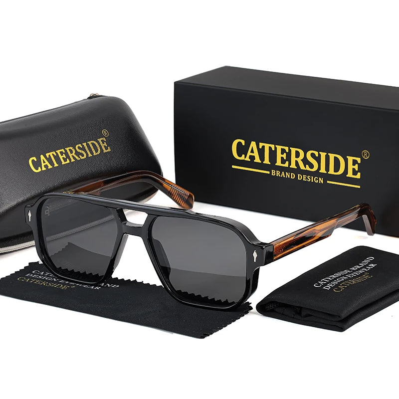 Retro-Sonnenbrille mit Doppelsteg – UV400