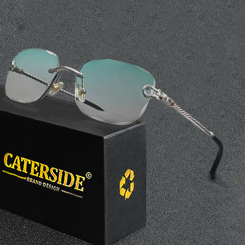 Rahmenlose Designer-Sonnenbrille – UV400