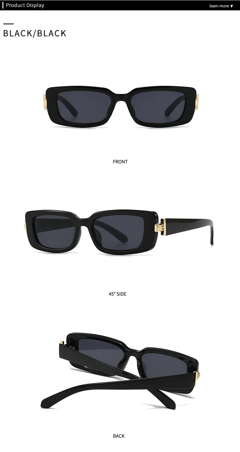 Retro Rechteck-Sonnenbrille - UV400