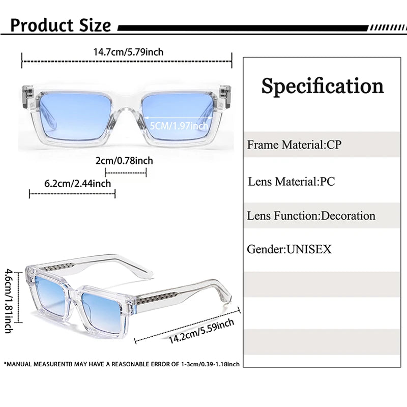 Quadratische Designer-Sonnenbrille – UV400