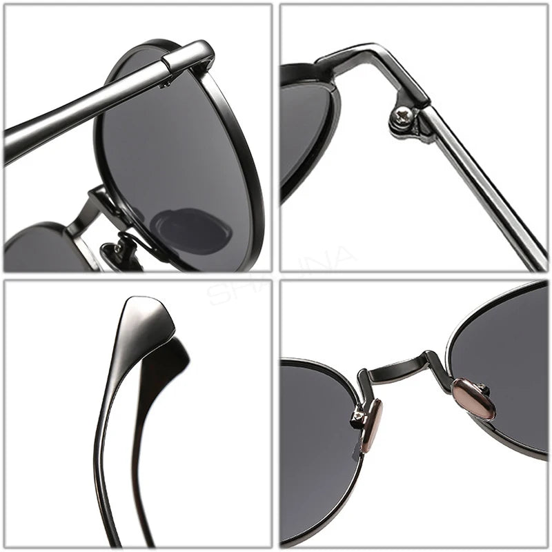 Retro Runde Metall-Sonnenbrille – UV400