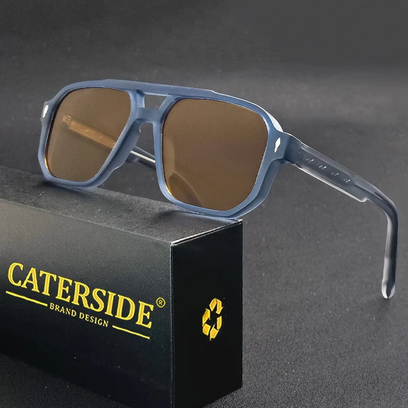 Retro-Sonnenbrille mit Doppelsteg – UV400