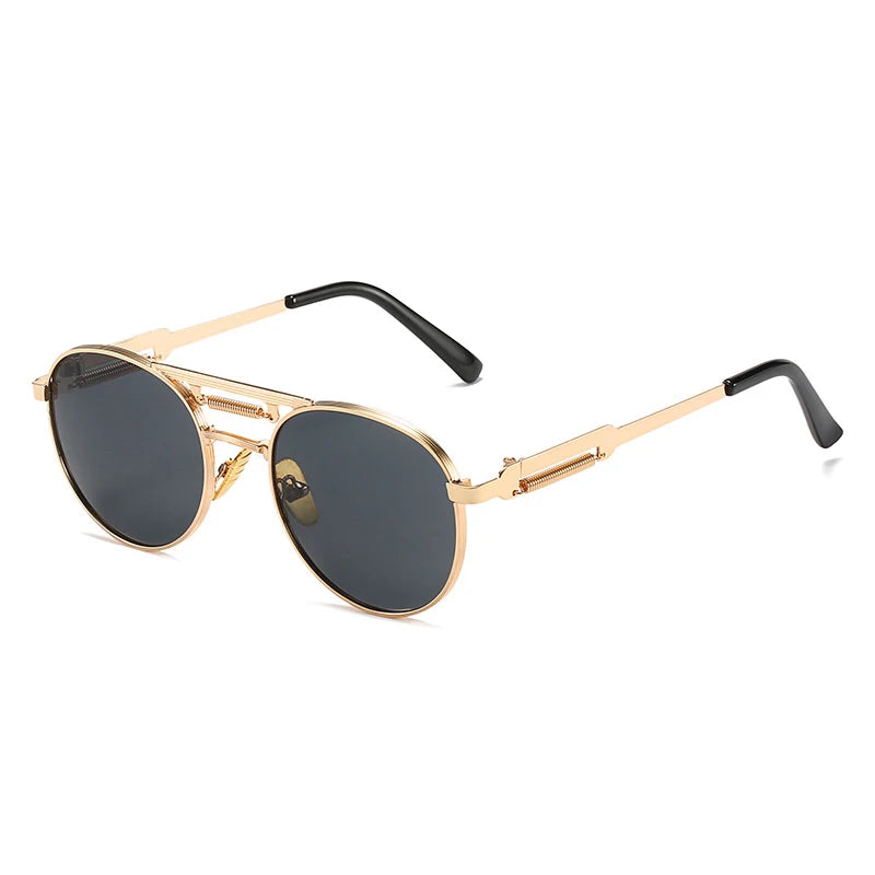 Round Metall-Sonnenbrille – UV400