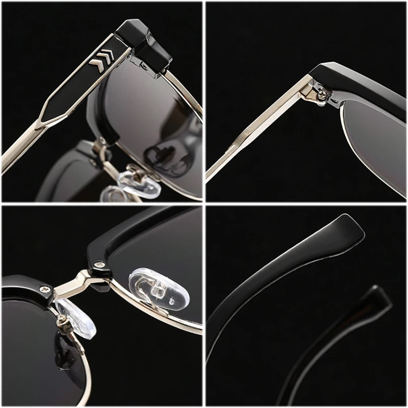 Quadratische Retro-Sonnenbrille – UV400