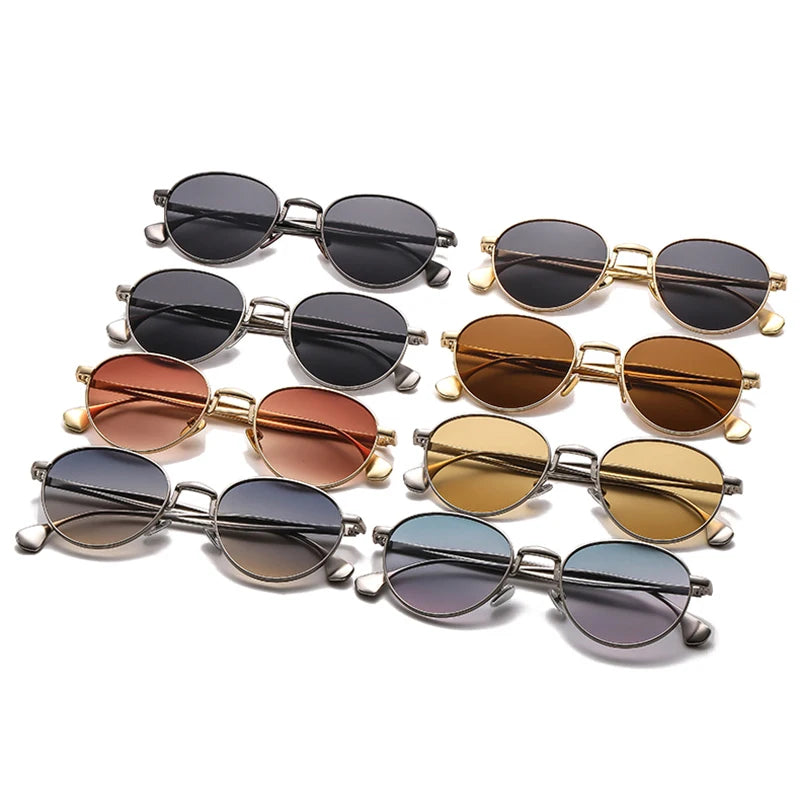 Retro Runde Metall-Sonnenbrille – UV400