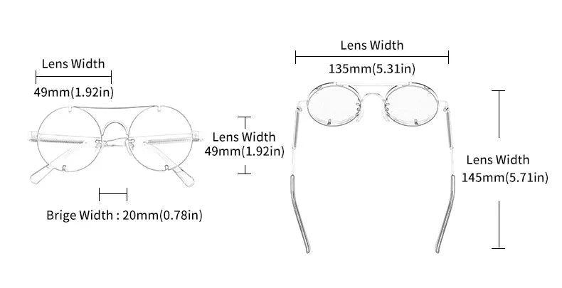 Steampunk-Sonnenbrille aus Metall – Polarisiert & UV400