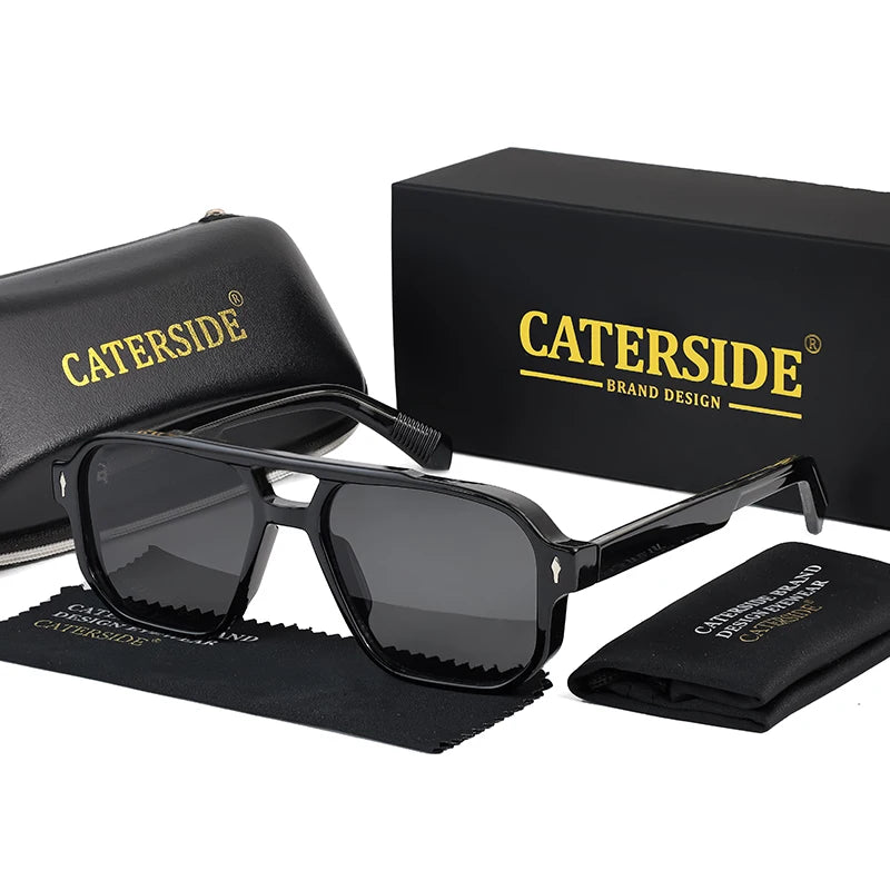 Retro-Sonnenbrille mit Doppelsteg – UV400