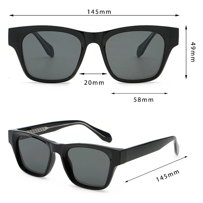 Quadratische Designer-Sonnenbrille – UV400