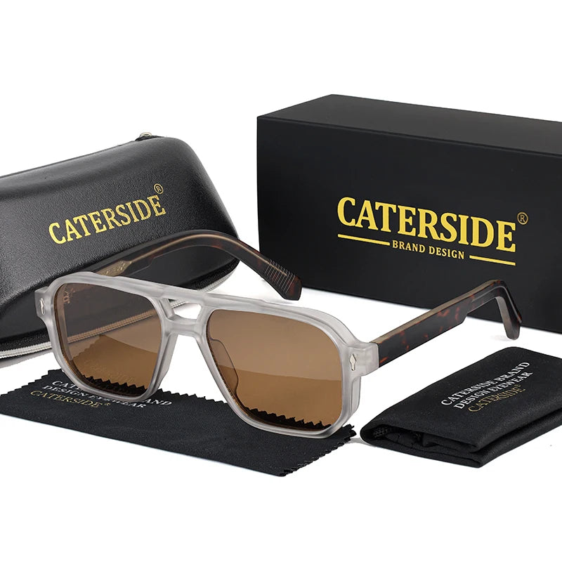 Retro-Sonnenbrille mit Doppelsteg – UV400