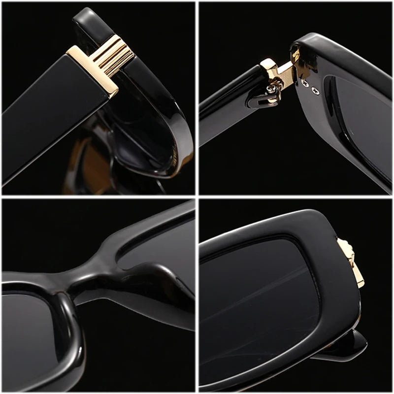 Retro Rechteck-Sonnenbrille - UV400