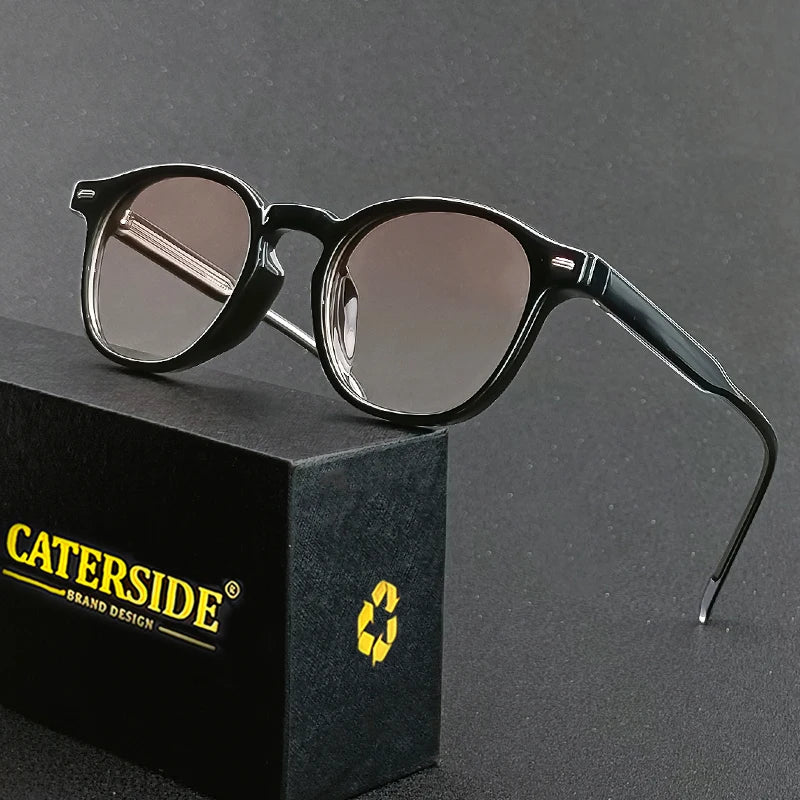 Runde Polarisierte Acetat-Sonnenbrille – UV400