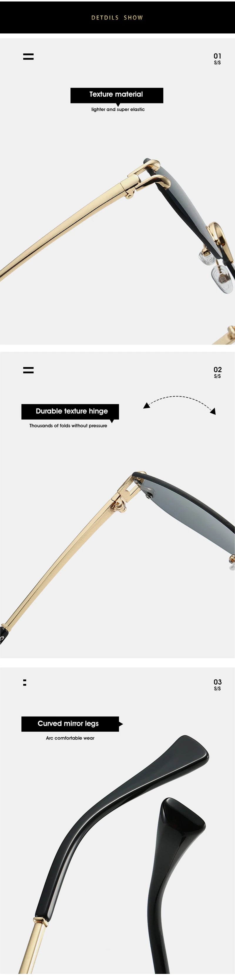 Rahmenlose Sonnenbrille - UV400