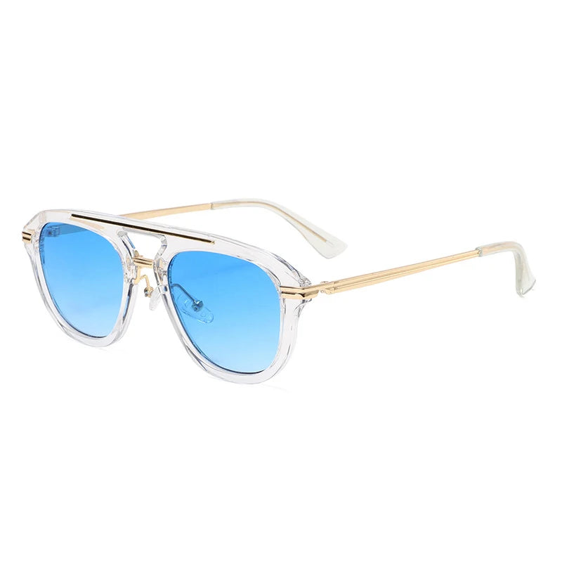 Square Sonnenbrille mit Doppelsteg – UV400