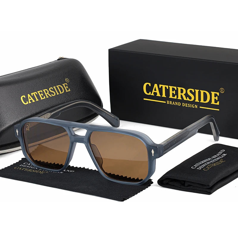 Retro-Sonnenbrille mit Doppelsteg – UV400