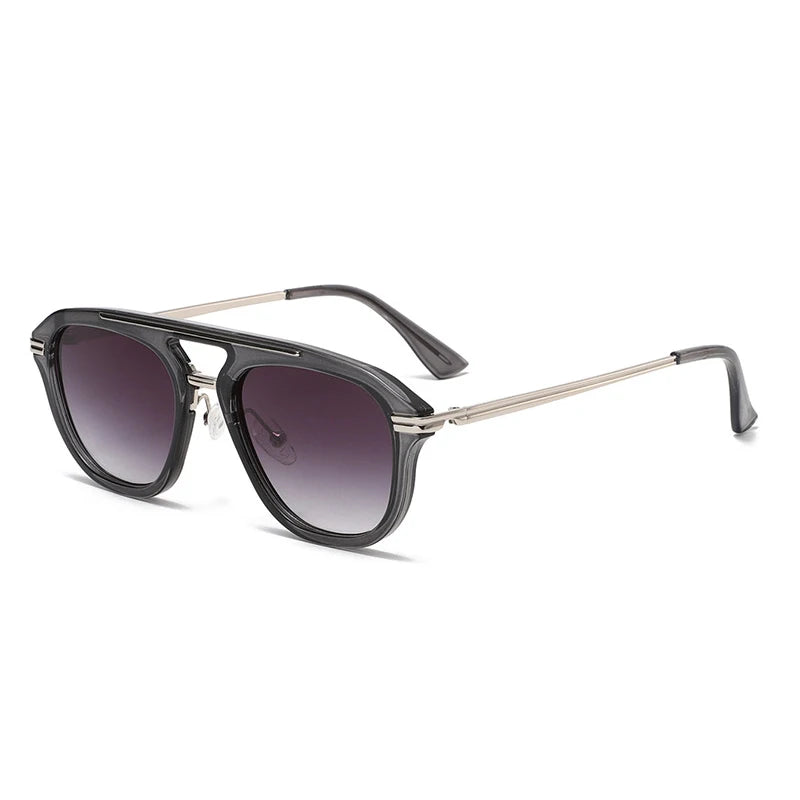 Square Sonnenbrille mit Doppelsteg – UV400