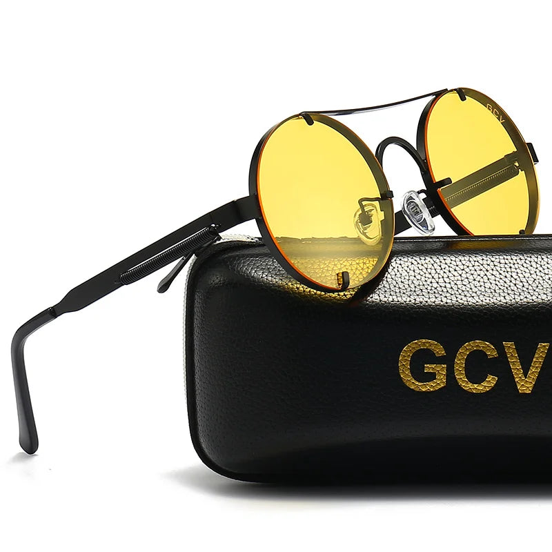 Steampunk-Sonnenbrille aus Metall – Polarisiert & UV400