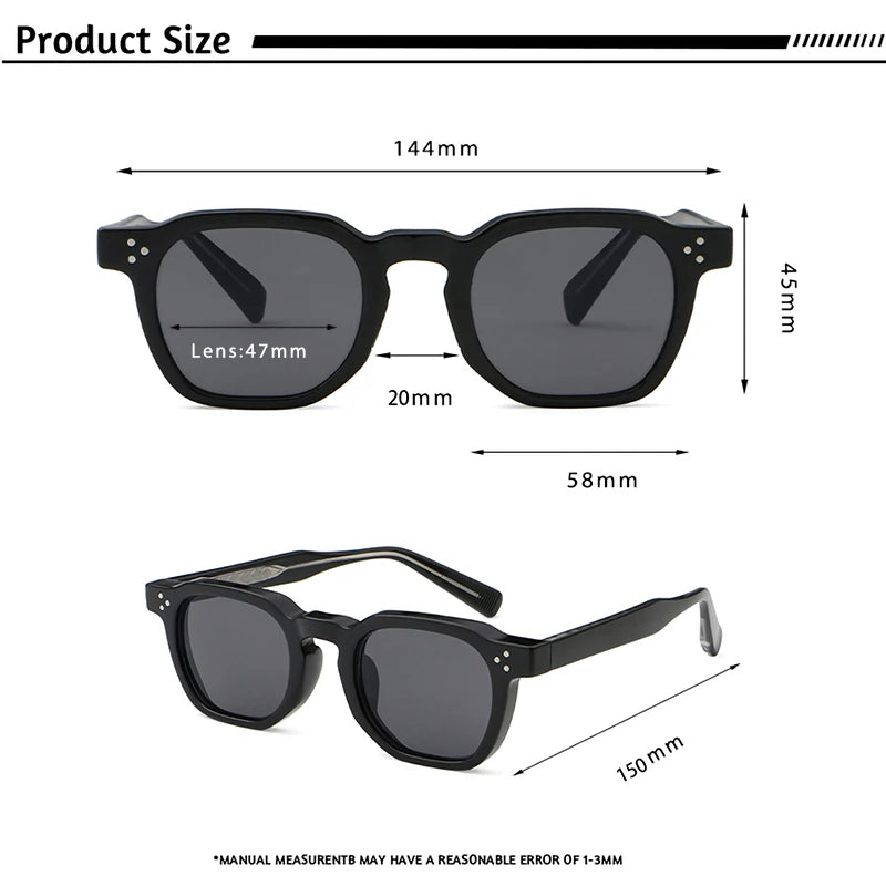 Quadratische Vintage-Sonnenbrille – UV400