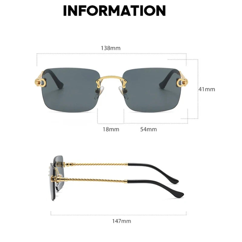 Rahmenlose Polarisierte Sonnenbrille – UV400