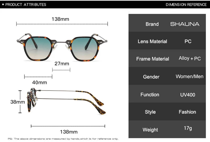 Quadratische Sonnenbrille - UV400
